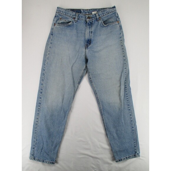 Women 12 USA LEVI'S 961 Loose Fit Straight Leg Hi Rise Light Wash Mom Jeans 90s - Picture 12 of 12